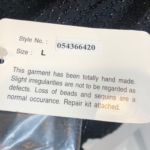 Adrianna Papell Sheer Silk Beaded Jacket Size L - Picture 14 of 16